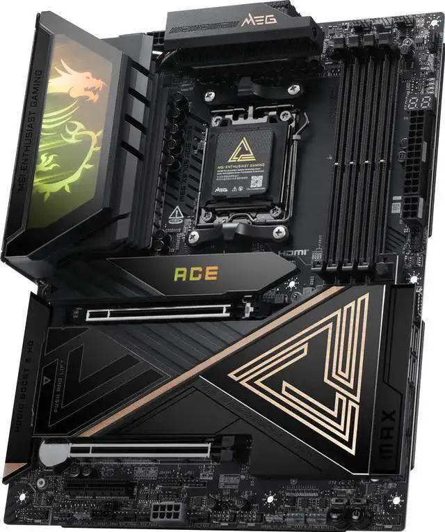 Alt view image 7 of 7 - MSI MEG X870E ACE MAX Motherboard & AMD Ryzen 9 9900X3D CPU Combo,ATX - Supports AMD Ryzen 9000 / 8000 / 7000 Processors, AM5 - 64MB BIOS ROM, 110A SPS VRM, DDR5 Memory (up to 9000+ MT/s OC)