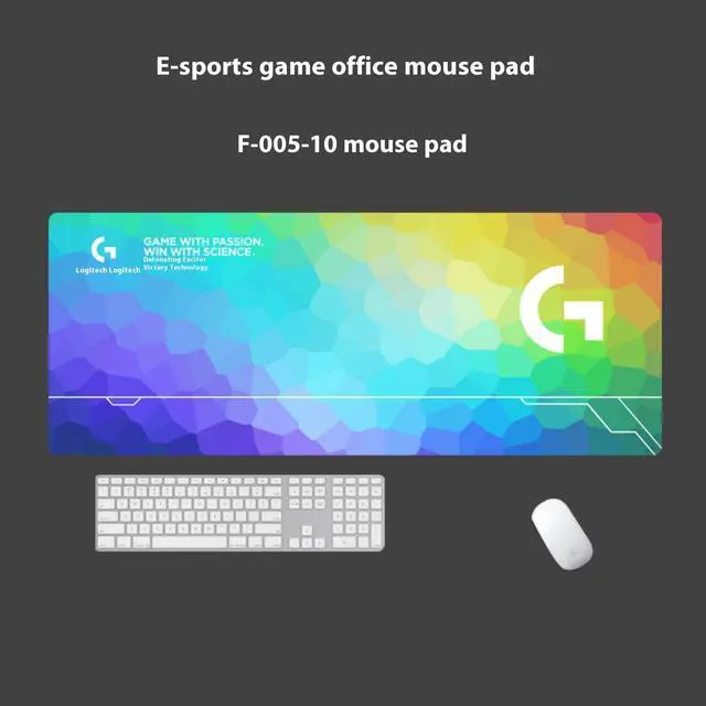 Alt view image 2 of 7 - Logitech DESK MAT Large Fine Surface gaming Mouse Pad, 31.5*12*0.2 in, Long Thickened, Non-Slip Rubber Backing, Low Friction, 80cm*30cm*0.3cm, F005-10-colorful