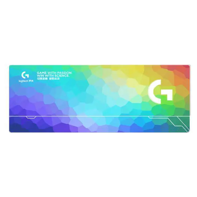 Main image of Logitech DESK MAT Large Fine Surface gaming Mouse Pad, 31.5*12*0.2 in, Long Thickened, Non-Slip Rubber Backing, Low Friction, 80cm*30cm*0.3cm, F005-10-colorful