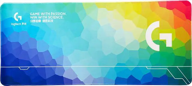 Alt view image 5 of 7 - Logitech DESK MAT Large Fine Surface gaming Mouse Pad, 31.5*12*0.2 in, Long Thickened, Non-Slip Rubber Backing, Low Friction, 80cm*30cm*0.3cm, F005-10-colorful