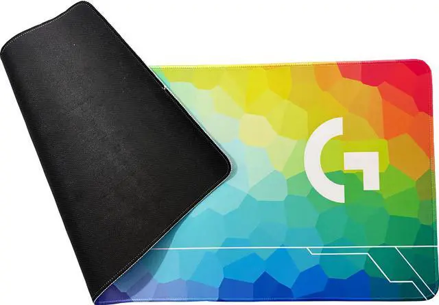 Alt view image 4 of 7 - Logitech DESK MAT Large Fine Surface gaming Mouse Pad, 31.5*12*0.2 in, Long Thickened, Non-Slip Rubber Backing, Low Friction, 80cm*30cm*0.3cm, F005-10-colorful