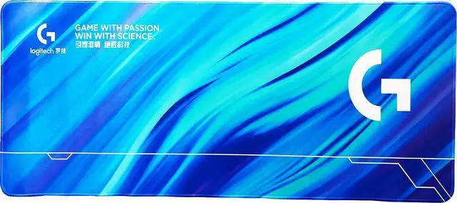 Alt view image 5 of 7 - Logitech DESK MAT Large Fine Surface gaming Mouse Pad, 31.5*12*0.2in, Long Thickened, Non-Slip Rubber Backing, Low Friction, 80cm*30cm*0.3cm, F005-11 Blue green purple