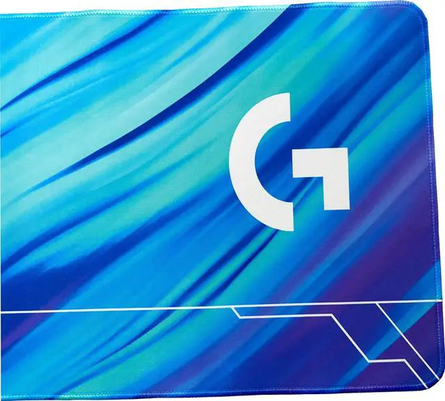 Alt view image 3 of 7 - Logitech DESK MAT Large Fine Surface gaming Mouse Pad, 31.5*12*0.2in, Long Thickened, Non-Slip Rubber Backing, Low Friction, 80cm*30cm*0.3cm, F005-11 Blue green purple