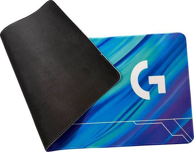 Alt view image 6 of 7 - Logitech DESK MAT Large Fine Surface gaming Mouse Pad, 31.5*12*0.2in, Long Thickened, Non-Slip Rubber Backing, Low Friction, 80cm*30cm*0.3cm, F005-11 Blue green purple