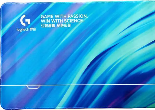 Alt view image 4 of 7 - Logitech DESK MAT Large Fine Surface gaming Mouse Pad, 31.5*12*0.2in, Long Thickened, Non-Slip Rubber Backing, Low Friction, 80cm*30cm*0.3cm, F005-11 Blue green purple