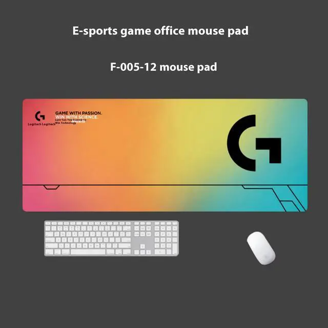 Alt view image 3 of 7 - Logitech DESK MAT Large Fine Surface gaming Mouse Pad, 31.5*12*0.2in, Long Thickened, Non-Slip Rubber Backing, Low Friction, 80cm*30cm*0.3cm, F005-12 Orange yellow