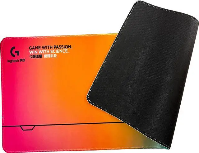 Alt view image 7 of 7 - Logitech DESK MAT Large Fine Surface gaming Mouse Pad, 31.5*12*0.2in, Long Thickened, Non-Slip Rubber Backing, Low Friction, 80cm*30cm*0.3cm, F005-12 Orange yellow