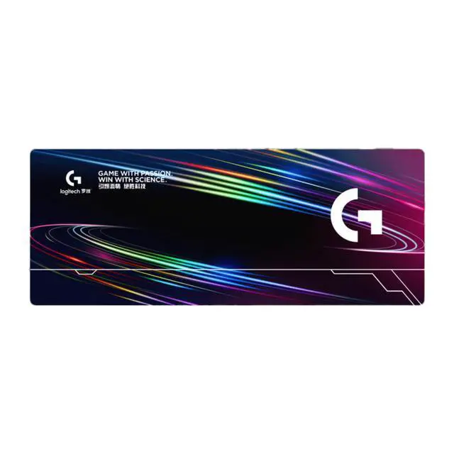 Main image of Logitech DESK MAT Large Fine Surface gaming Mouse Pad, 31.5*12*0.2in, Long Thickened, Non-Slip Rubber Backing, Low Friction, 80cm*30cm*0.3cm, F005-13 black purle
