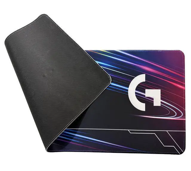 Alt view image 4 of 7 - Logitech DESK MAT Large Fine Surface gaming Mouse Pad, 31.5*12*0.2in, Long Thickened, Non-Slip Rubber Backing, Low Friction, 80cm*30cm*0.3cm, F005-13 black purle