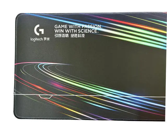 Alt view image 5 of 7 - Logitech DESK MAT Large Fine Surface gaming Mouse Pad, 31.5*12*0.2in, Long Thickened, Non-Slip Rubber Backing, Low Friction, 80cm*30cm*0.3cm, F005-13 black purle