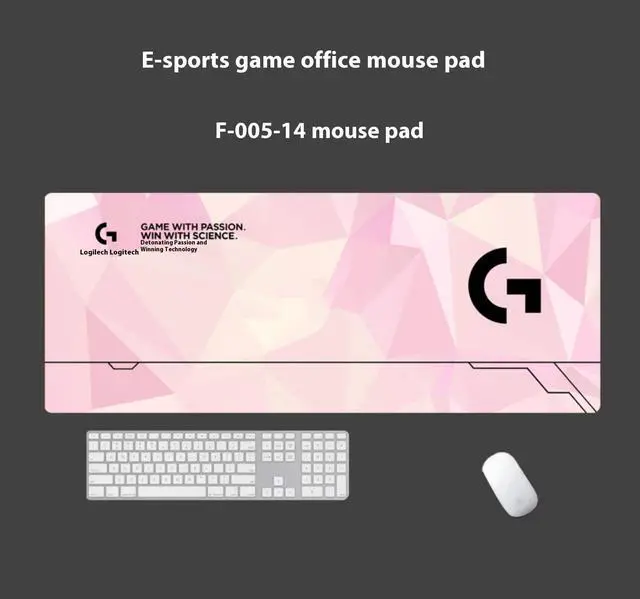 Alt view image 3 of 7 - Logitech DESK MAT Large Fine Surface gaming Mouse Pad, 31.5*12*0.2in, Long Thickened, Non-Slip Rubber Backing, Low Friction, 80cm*30cm*0.3cm, F005-14-pink