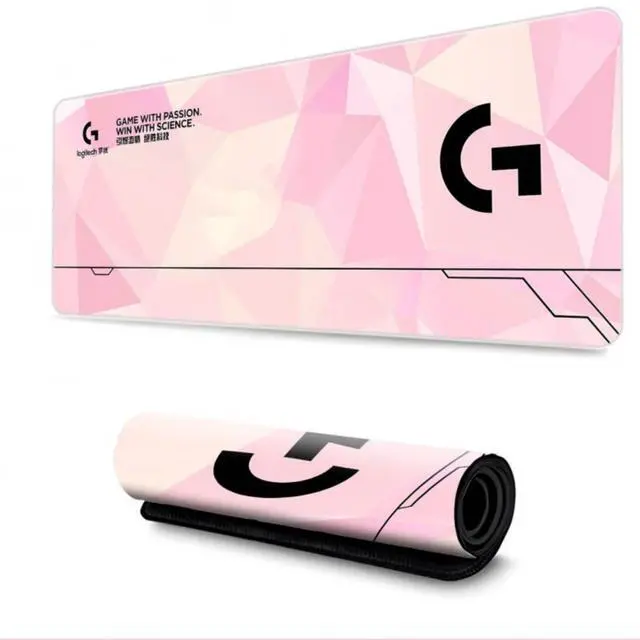 Alt view image 2 of 7 - Logitech DESK MAT Large Fine Surface gaming Mouse Pad, 31.5*12*0.2in, Long Thickened, Non-Slip Rubber Backing, Low Friction, 80cm*30cm*0.3cm, F005-14-pink