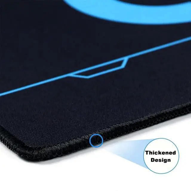 Alt view image 5 of 6 - Logitech DESK MAT Large Fine Surface gaming Mouse Pad, 31.5*12*0.2 in, Long Thickened, Non-Slip Rubber Backing, Low Friction, 80cm*30cm*0.3cm, F005-15-black