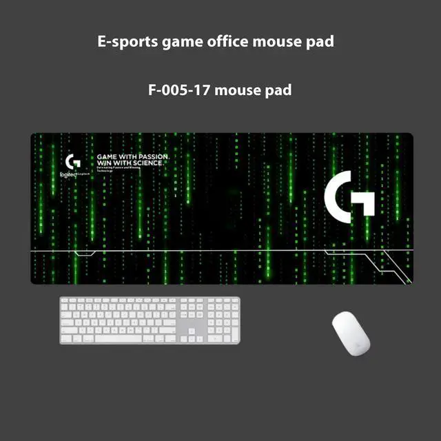 Alt view image 2 of 6 - Logitech DESK MAT Large Fine Surface gaming Mouse Pad, 31.5*12*0.2 in, Long Thickened, Non-Slip Rubber Backing, Low Friction, 80cm*30cm*0.3cm, F005-17 black green