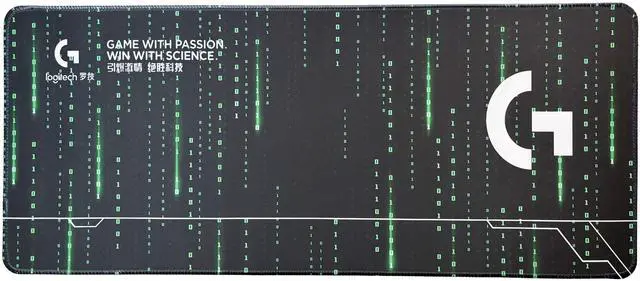 Alt view image 4 of 6 - Logitech DESK MAT Large Fine Surface gaming Mouse Pad, 31.5*12*0.2 in, Long Thickened, Non-Slip Rubber Backing, Low Friction, 80cm*30cm*0.3cm, F005-17 black green