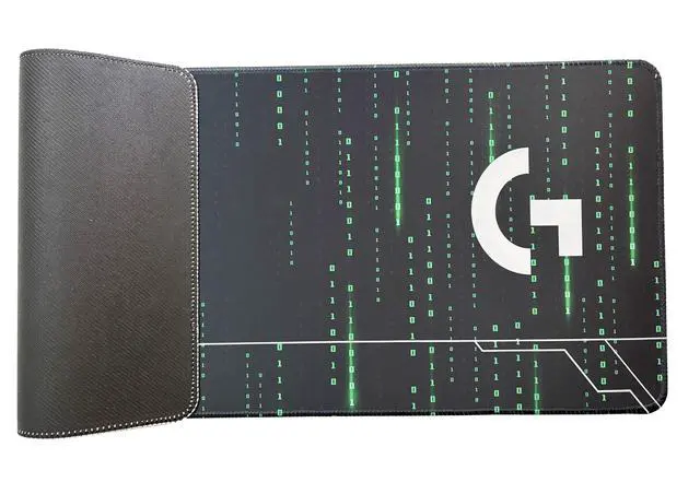 Alt view image 6 of 6 - Logitech DESK MAT Large Fine Surface gaming Mouse Pad, 31.5*12*0.2 in, Long Thickened, Non-Slip Rubber Backing, Low Friction, 80cm*30cm*0.3cm, F005-17 black green