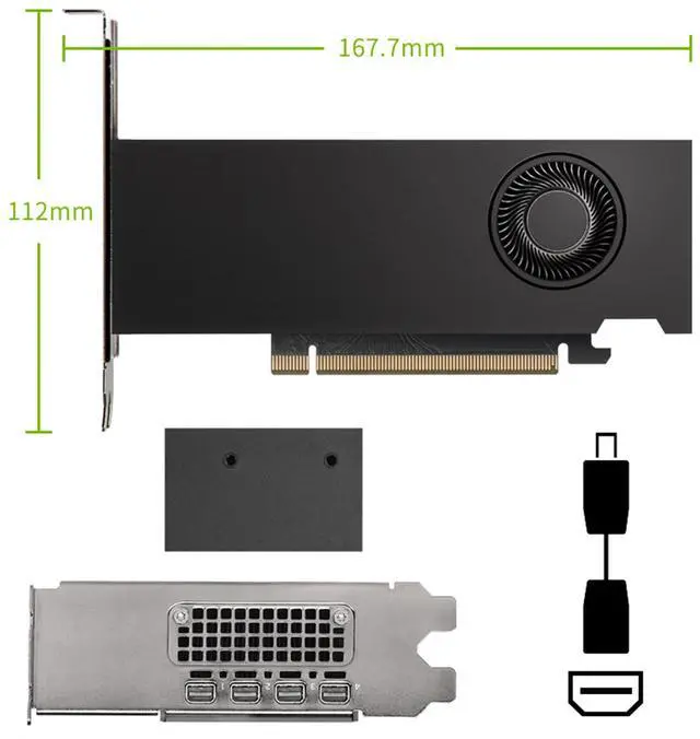Alt view image 6 of 7 - NVIDIA RTX 2000 Ada 16GB Graphics card, Generation, Industrial Package, GDDR6 ECC Memory, 128-bit, 224GB/S, High-performance acceleration, AI computing, RTX 2000 Ada 16GB Video card