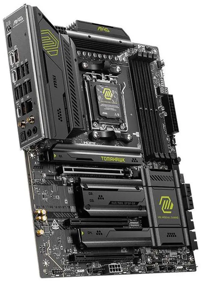 Alt view image 7 of 7 - MSI MAG X870 TOMAHAWK WIFI Motherboard & AMD Ryzen 9 9950X3D CPU Combo, AM5 - 80A SPS VRM, DDR5 Memory Boost 8400+MT/s (OC), PCIe 5.0 x16 & 4.0 x16, M.2 Gen5, Wi-Fi 7, 5G LAN