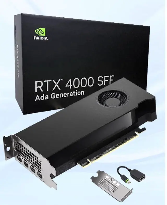 Alt view image 7 of 7 - NVIDIA RTX 4000 SFF Ada 20GB Graphics card, Generation, Industrial Package, GDDR6 ECC Memory, 160bit, 280GB/s, PCle 4.0 x16, High-performance acceleration, AI , RTX 4000 SFF Ada 20GB, Video card