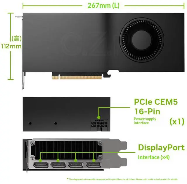Alt view image 4 of 7 - NVIDIA RTX 4500 Ada Generation 24GB Graphics Card, GDDR6 PCIe 4.0 x16 Graphics Card, NVIDIA RTX 4500 Ada 24GB Video card