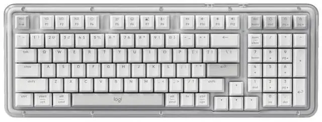 Main image of Logitech Alto Keys K98M Wireless Mechanical Keyboard-Office/Gaming-gasket construction design, translucent case, marble shaft, Bluetooth/2.4G, Windows/macOS/ChromeOS/iPadOS support,white