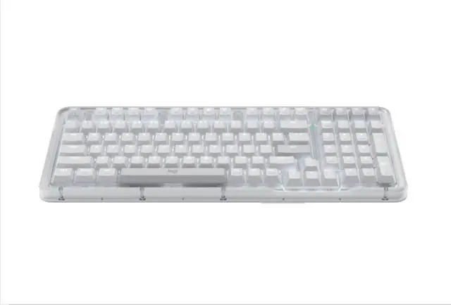 Alt view image 6 of 7 - Logitech Alto Keys K98M Wireless Mechanical Keyboard-Office/Gaming-gasket construction design, translucent case, marble shaft, Bluetooth/2.4G, Windows/macOS/ChromeOS/iPadOS support,white