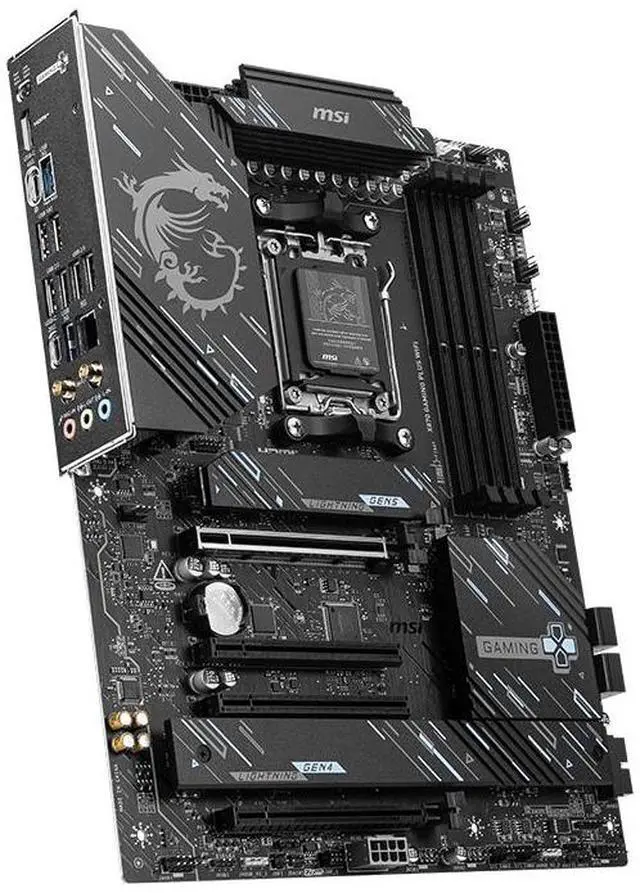 Alt view image 6 of 7 - MSI X870 GAMING PLUS WIFI Motherboard & AMD Ryzen 9 9950X3D CPU Combo, AM5 - 60A SPS VRM, DDR5 Memory Boost 8200+ MT/s (OC), PCIe 5.0 x16 & 4.0 x16, M.2 Gen5, Wi-Fi 7, 5G LAN