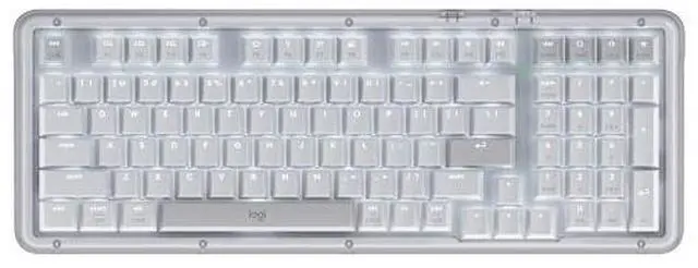 Main image of Logitech Alto Keys K98M PLUS Wireless Mechanical Keyboard-Office/Gaming-gasket construction design, translucent case, marble shaft, Supports Bluetooth/2.4 G/USB-C; compatible with Windows/macOS; white