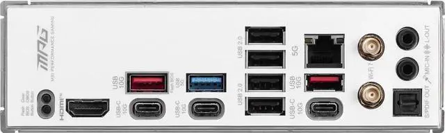 Alt view image 6 of 7 - MSI MPG B850 EDGE TI WIFI White Motherboard & AMD Ryzen 9 9900X CPU Combo, AM5 - 80A SPS VRM, DDR5 Memory Boost (8400+MT/s OC), PCIe 5.0 x16, M.2 Gen5, Wi-Fi 7, 5G LAN