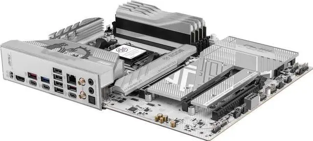 Alt view image 7 of 7 - MSI MPG B850 EDGE TI WIFI White Motherboard & AMD Ryzen 9 9950X3D CPU Combo, AM5 - 80A SPS VRM, DDR5 Memory Boost (8400+MT/s OC), PCIe 5.0 x16, M.2 Gen5, Wi-Fi 7, 5G LAN