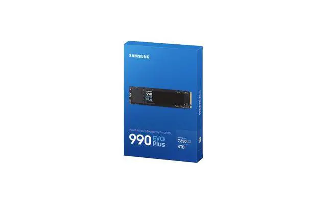 Alt view image 5 of 7 - SAMSUNG 990 EVO Plus 1TB Internal NVMe M.2 2280 SSD, PCIe Gen4 x4 / Gen5 x2 NVMe 2.0, Up to 7150MB/s Read 6300MB/s Write, V-NAND TLC, HMB, 600TBW, AES 256 Encryption, Max 9g, Gaming PC Laptop Storage