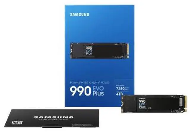 Alt view image 7 of 7 - SAMSUNG 990 EVO Plus 1TB Internal NVMe M.2 2280 SSD, PCIe Gen4 x4 / Gen5 x2 NVMe 2.0, Up to 7150MB/s Read 6300MB/s Write, V-NAND TLC, HMB, 600TBW, AES 256 Encryption, Max 9g, Gaming PC Laptop Storage