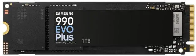 Alt view image 2 of 7 - SAMSUNG 990 EVO Plus 1TB Internal NVMe M.2 2280 SSD, PCIe Gen4 x4 / Gen5 x2 NVMe 2.0, Up to 7150MB/s Read 6300MB/s Write, V-NAND TLC, HMB, 600TBW, AES 256 Encryption, Max 9g, Gaming PC Laptop Storage