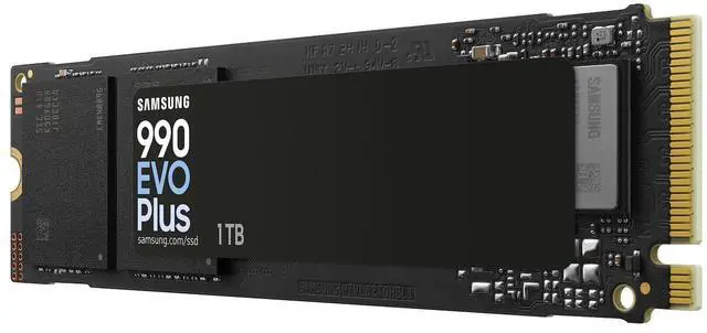 Alt view image 5 of 7 - SAMSUNG 990 EVO Plus 1TB Internal NVMe M.2 2280 SSD, PCIe Gen4 x4 / Gen5 x2 NVMe 2.0, Up to 7150MB/s Read 6300MB/s Write, V-NAND TLC, HMB, 600TBW, AES 256 Encryption, Max 9g, Gaming PC Laptop Storage