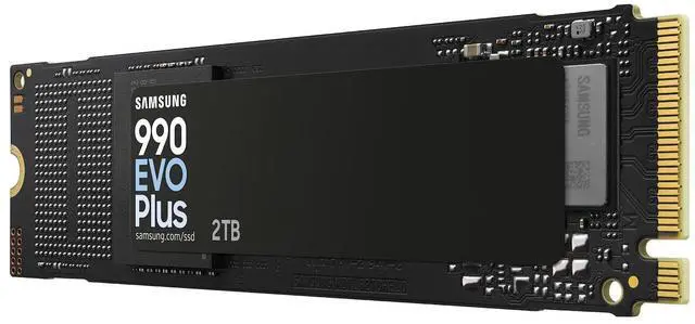 Alt view image 4 of 7 - SAMSUNG 990 EVO Plus 2TB Internal NVMe M.2 2280 SSD, PCIe Gen4 x4 / Gen5 x2 NVMe 2.0, Up to 7250MB/s Read 6300MB/s Write, V-NAND TLC, HMB, 1200TBW, AES 256 Encryption, Max 9g, Gaming PC Laptop Storage