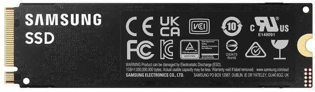 Alt view image 3 of 7 - SAMSUNG 990 PRO 4TB Internal NVMe M.2 2280 SSD, PCIe Gen4 x4 NVMe 2.0, Up to 7450MB/s Read 6900MB/s Write, V-NAND TLC, 4GB DRAM Cache, 2400TBW, AES 256 Encryption, Max 9g, Gaming PC Laptop Storage