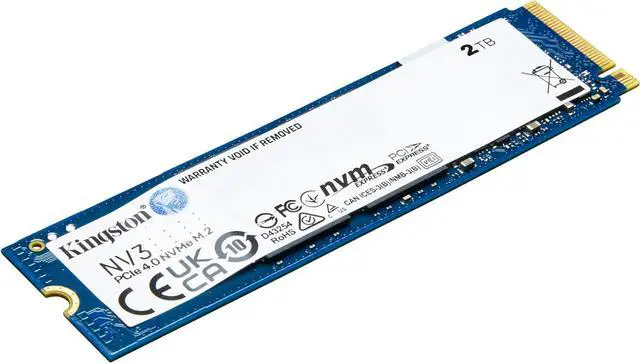 Alt view image 2 of 5 - Kingston NV3 2TB Internal M.2 2280 PCIe 4.0 x4 NVMe Solid State Drive, Up to 6000MB/s Read 5000MB/s Write, 3D TLC NAND, 1200TBW Endurance, Desktop Laptop Gaming Upgrade Storage SSD