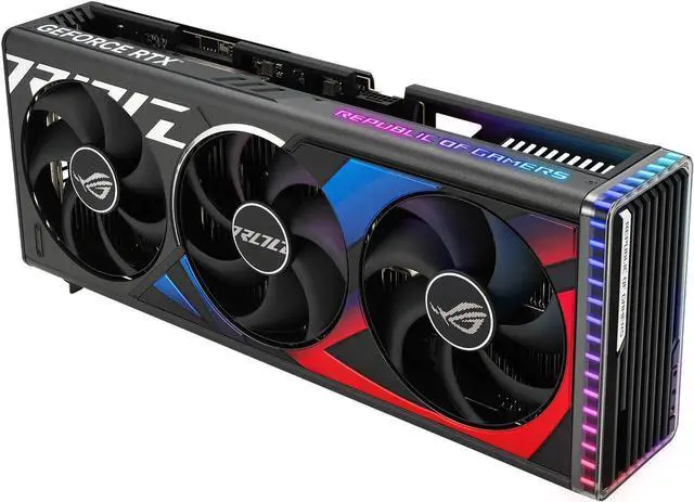Alt view image 2 of 7 - ASUS ROG Strix GeForce RTX 4080 SUPER OC Edition Gaming Graphics Card (PCIe 4.0, 16GB GDDR6X, DLSS 3, HDMI 2.1a, DisplayPort 1.4a, Vapor chamber, Aura Sync) ROG-STRIX-RTX4080S-16G-GAMING