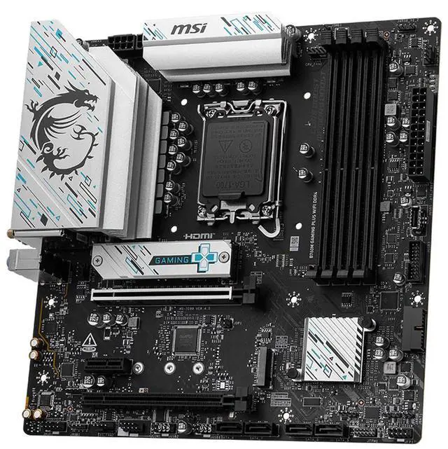 Alt view image 4 of 6 - MSI B760M GAMING PLUS WIFI DDR4 MotherboardSupports CPUs 14700KF, 14600KF, and 14490F (Intel B760/LGA 1700)