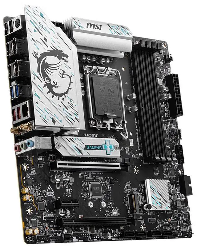 Alt view image 5 of 6 - MSI B760M GAMING PLUS WIFI DDR4 MotherboardSupports CPUs 14700KF, 14600KF, and 14490F (Intel B760/LGA 1700)