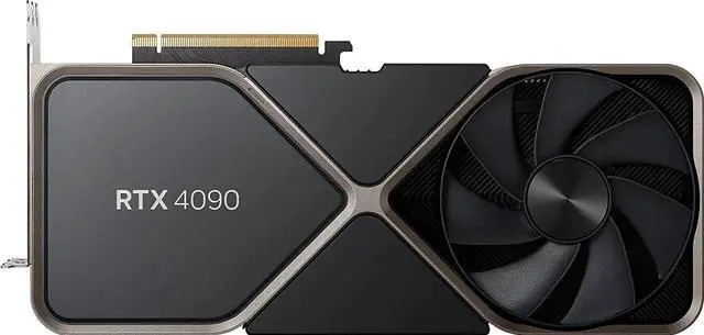 Main image of NVIDIA GeForce RTX 4090 Founders Edition Graphics Card 24GB GDDR6X - Titanium and Black