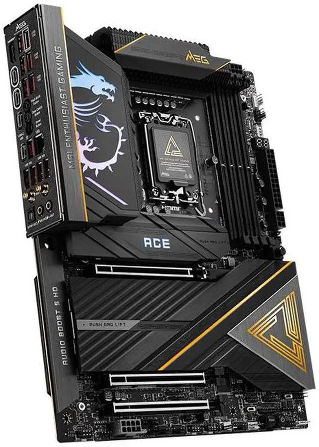 Alt view image 3 of 5 - MSI MEG Z890 ACE WIFI7 War God Motherboard with 10G Ethernet Port; Supports CPUs 285K/265K/270K/250K (Intel Z890/LGA 1851)