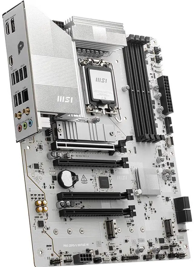 Alt view image 4 of 6 - MSI PRO Z890-S WIFI6E W Motherboard, Intel Z890, LGA 1851, Supports Core Ultra Series 2, DDR5 8800+ OC, PCIe 5.0, Lightning Gen5 M.2, 2.5G LAN, Wi-Fi 6E, 12+1+1+1 Duet Rail Power, 6-layer PCB