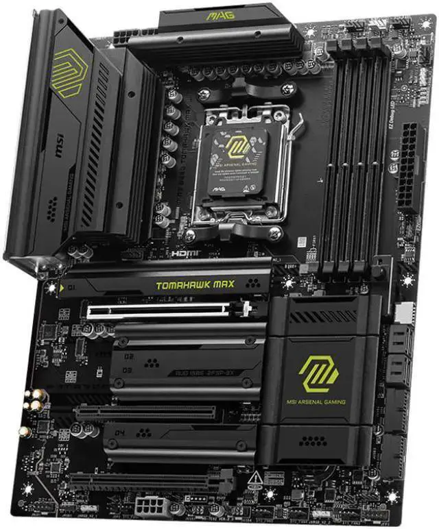Alt view image 6 of 7 - MSI MAG B850 TOMAHAWK MAX WIFI Motherboard& AMD Ryzen 7 9700X CPU Combo, AM5 - 80A SPS VRM, DDR5 Memory Boost 8400+ MT/s (OC), PCIe 5.0 x16, M.2 Gen5, Wi-Fi 7, 5G LAN