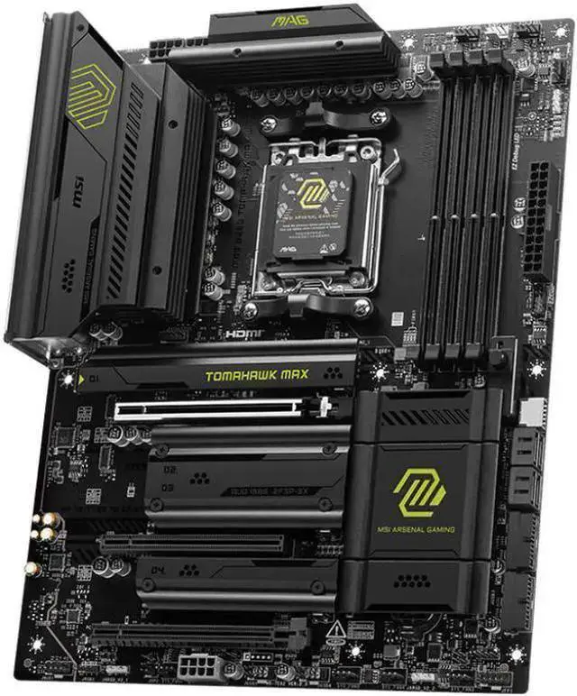Alt view image 5 of 7 - MSI MAG B850 TOMAHAWK MAX WIFI Motherboard& AMD Ryzen 9 9900X3D CPU Combo, AM5 - 80A SPS VRM, DDR5 Memory Boost 8400+ MT/s (OC), PCIe 5.0 x16, M.2 Gen5, Wi-Fi 7, 5G LAN