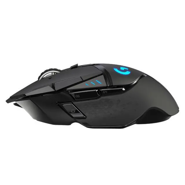 Alt view image 6 of 7 - Logitech G502 LIGHTSPEED Wireless Gaming Mouse + DESK MAT F005-15-black Fine Surface Mouse Pad Combo, HERO 16K Sensor, PowerPlay Compatible, Tunable Weights, Lightsync RGB, 70cm*30cm Low Friction