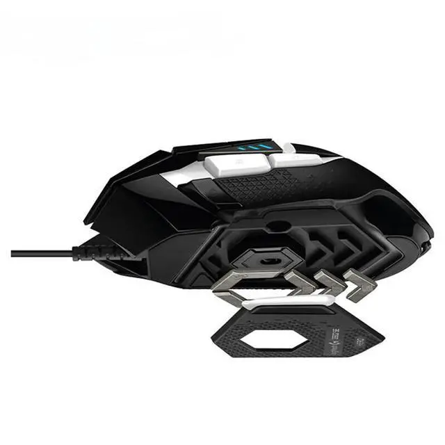 Alt view image 6 of 7 - Logitech (G) G502 SE PANDA Wired Gaming Mouse + DESK MAT F005-3 black blue Fine Surface Mouse Pad Combo, Optical Mechanical Hybrid Micro Motion, HERO Engine, 70cm*30cm Low Friction, Long Thickened