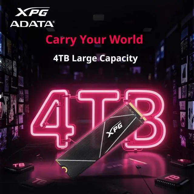 Alt view image 4 of 6 - ADATA XPG S150 2TB PCIe5.0 NVMe M.2 2280 Internal SSD, Up to 14000MB/s Read Speed, TLC 3DNAND, 2GB DRAM Cache