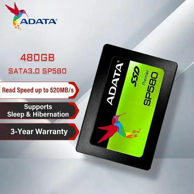 Alt view image 5 of 7 - ADATA Premier SP580 480GB SATA III 2.5" Internal SSD, Up to 520MB/s Read, DRAMless Design