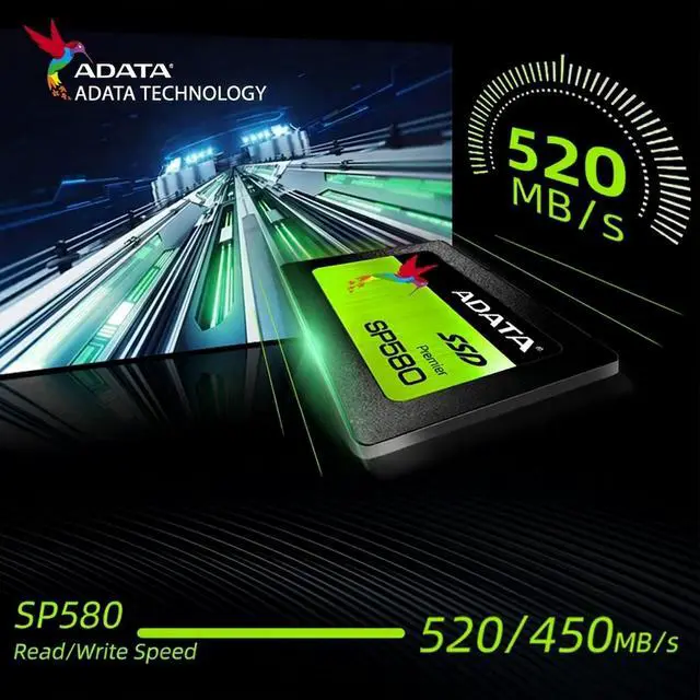 Alt view image 3 of 7 - ADATA Premier SP580 480GB SATA III 2.5" Internal SSD, Up to 520MB/s Read, DRAMless Design